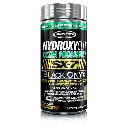 MuscleTech Hydroxycut SX-7 Black Onyx Ultra Probiotic, 80 Capsules